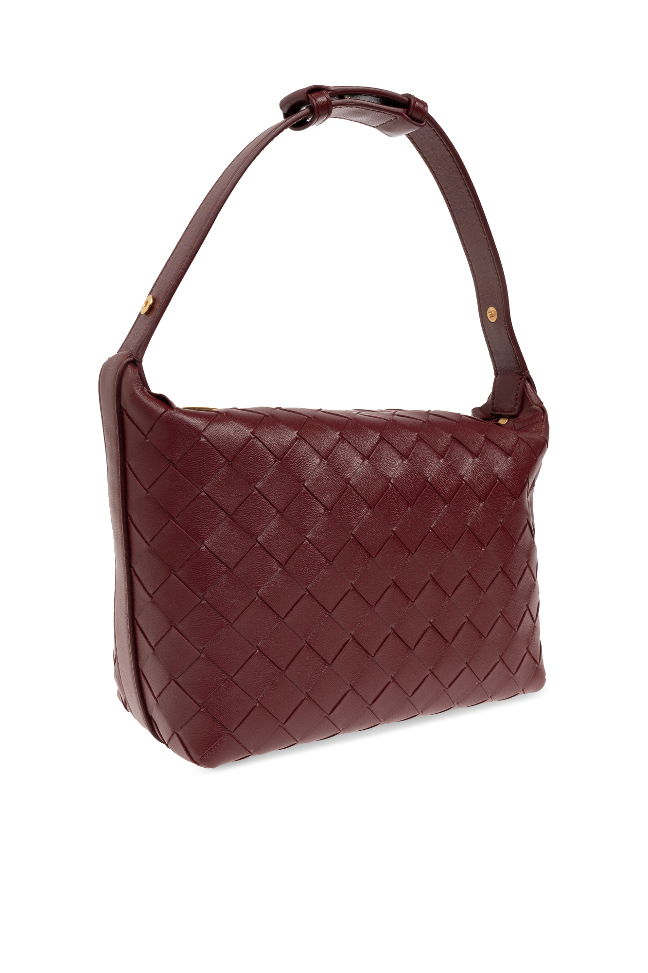 【関税&送料込】Bottega Veneta Bags Bordeaux Bottega Veneta - Bordeaux Woven Leather Mini Camera Bag